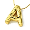 Ion Plating(IP) Initial Letter 304 Stainless Steel Pendant Necklace NJEW-R265-05G-A-1