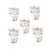 Alloy Enamel Pendants ENAM-M046-10G-D-4