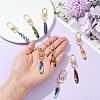 8Pcs 8 Styles Alloy Enamel Pendants Decorations KEYC-YW00183-5