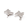 Brass Micro Pave Clear Cubic Zirconia Connector Charms ZIRC-P100-06P-3