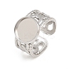 304 Stainless Steel Cuff Ring Components SA-CBA82C8-01C-P-1