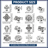 80Pcs 8 Styles Tibetan Style Zinc Alloy Beads TIBEB-FG0001-01-2