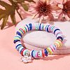 Flat Round Handmade Polymer Clay Beads CLAY-R067-6.0mm-13-6
