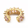 Cubic Zirconia Tennis Cuff Earrings LS-EJEW-K093-09G-04-3