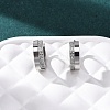 304 Stainless Steel Cubic Zirconia Hoop Earrings EJEW-D331-12P-5