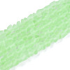 Frosted Transparent Glass Beads Strands GLAA-N016-4mm-07-1