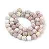 Natural Marble and Sesame Jasper/Kiwi Jasper Beads Strands X-G-T106-287-3