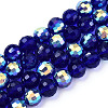 Transparent Electroplate Glass Beads Strands EGLA-N012-001-B09-1
