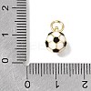 3D Brass Enamel Charms KK-CBAEEA8-01G-3