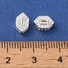Brass Micro Pave Clear Cubic Zirconia Beads KK-G503-17S-3