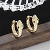 Brass Cubic Zirconia Hoop Earrings EJEW-Q014-08G-1