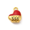 304 Stainless Steel Enamel Pendants STAS-B085-25G-1