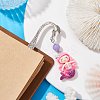 Mermaid Resin Pendant Bookmarks AJEW-JK00269-04-2