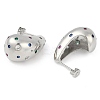 Rack Plating Teardrop Brass Pave Cubic Zirconia Stud Earrings for Women EJEW-Z059-06P-2