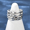 Brass Adjustable Open Cuff Rings for Women RJEW-C129-02P-2