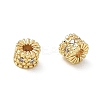 Brass Micro Pave Clear Cubic Zirconia Spacer Beads CU-CBAC675-02G-1