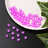 Transparent Dark Orchid Acrylic Beads TACR-YW0001-08F-7
