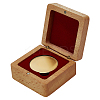 Square Beech Wooden Coin Storage Boxes CON-WH0099-61B-1
