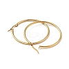 PVD Vacuum Plating 201 Stainless Steel Hoop Earrings with 304 Stainless Steel Pins for Women LS-EJEW-D279-12G-03-2