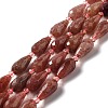 Natural Strawberry Quartz Beads Strands G-B028-A01-1