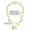 304 Stainless Steel Disc Heart Pendant Double Layer Necklaces for Women WG4F0FA-01-3