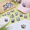 24Pcs 12 Styles Panda Computerized Embroidery Cloth Iron on/Sew on Patches DIY-AR0004-65-4