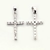 Brass Micro Pave Cubic Zirconia Pendants ZIRC-N009-10P-1