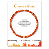 Natural Carnelian Beaded Stretch Bracelets for Women WA9993-2-1