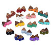 Resin & Walnut Wood Stud Earring Findings MAK-N032-020A-1