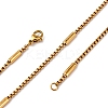 2MM 304 Stainless Steel Column Box Chain Necklaces NJEW-K291-02G-4