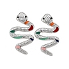 304 Stainless Steel Enamel Stud Earrings EJEW-Z116-02P-2