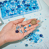 Transparent Spray Paint & Baking Paint Crackle Glass Beads GLAA-TA0003-45-7