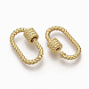 Brass Screw Carabiner Lock Charms KK-T047-02G-3