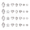 Craftdady 7 Style Cubic Zirconia Cabochons ZIRC-CD0001-07-15