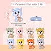 16Pcs 8 Colors Cartoon Squirrel Silicone Beads JX713A-2