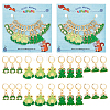Alloy Enamel Frog Pendant Locking Stitch Markers HJEW-AB00070-1