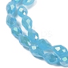 Opaque Solid Color Electroplate Glass Beads Strands EGLA-N013-J6mm-B05-3
