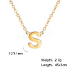 201 Stainless Steel Initial Pendant Necklaces FS-WG78A3B-19-1