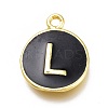 Brass Enamel Pendants KK-H103-02L-G-1