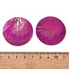 Spray Painted Natural Capiz Shell Pendants SSHEL-Z002-01E-3