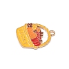 Thanksgiving Day Alloy Enamel Pendants ENAM-I077-01KCG-02-2