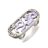 Brass Crystal Rhinestone Oval with Dragon Skeleton Multi-Strands Links KK-P306-15P-3