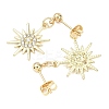 Alloy Crystal Rhinestone Dangle Stud Earrings EJEW-JE06657-02-4