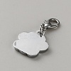 Zinc Alloy Enamel Glitter Powder Pendant Decoration HJEW-WH0001-14P-04-2