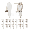 10Pcs 304 Stainless Steel Stud Earring Findings STAS-SP0001-88B-P-1