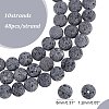 Unwaxed Natural Lava Rock Bead Strands X-G-F309-8mm-2