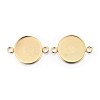 201 Stainless Steel Cabochon Connector Settings STAS-F191-15G-H-1