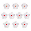 10Pcs Transparent Handmade Bumpy Lampwork Beads LAMP-TADJ0001-48F-2