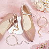 2 Pairs 2 Styles Women's Detachable ABS Plastic Imitation Pearl Beaded Shoe Laces for High Heels DIY-PH0022-88C-5