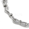 Anti-Tarnish 304 Stainless Steel 8 Shaped Link Chain Anklets AJEW-A057-08P-2